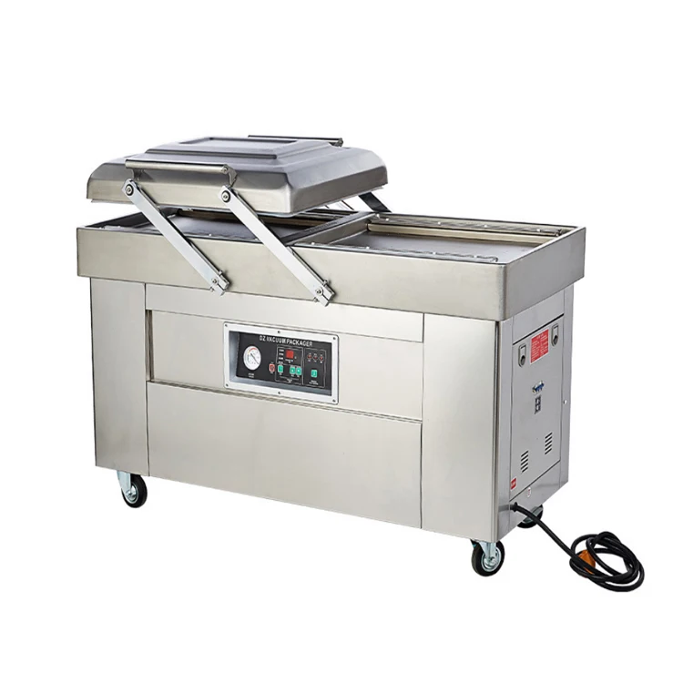 Wood grain beef fish food snack peanut dried industrial  Double chamber vacuum sealing machine