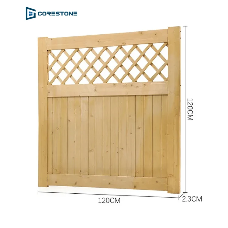 Lattice Top Wooden Garden Gate Pressure Treated Timber Pine Door Pedestrian Gate