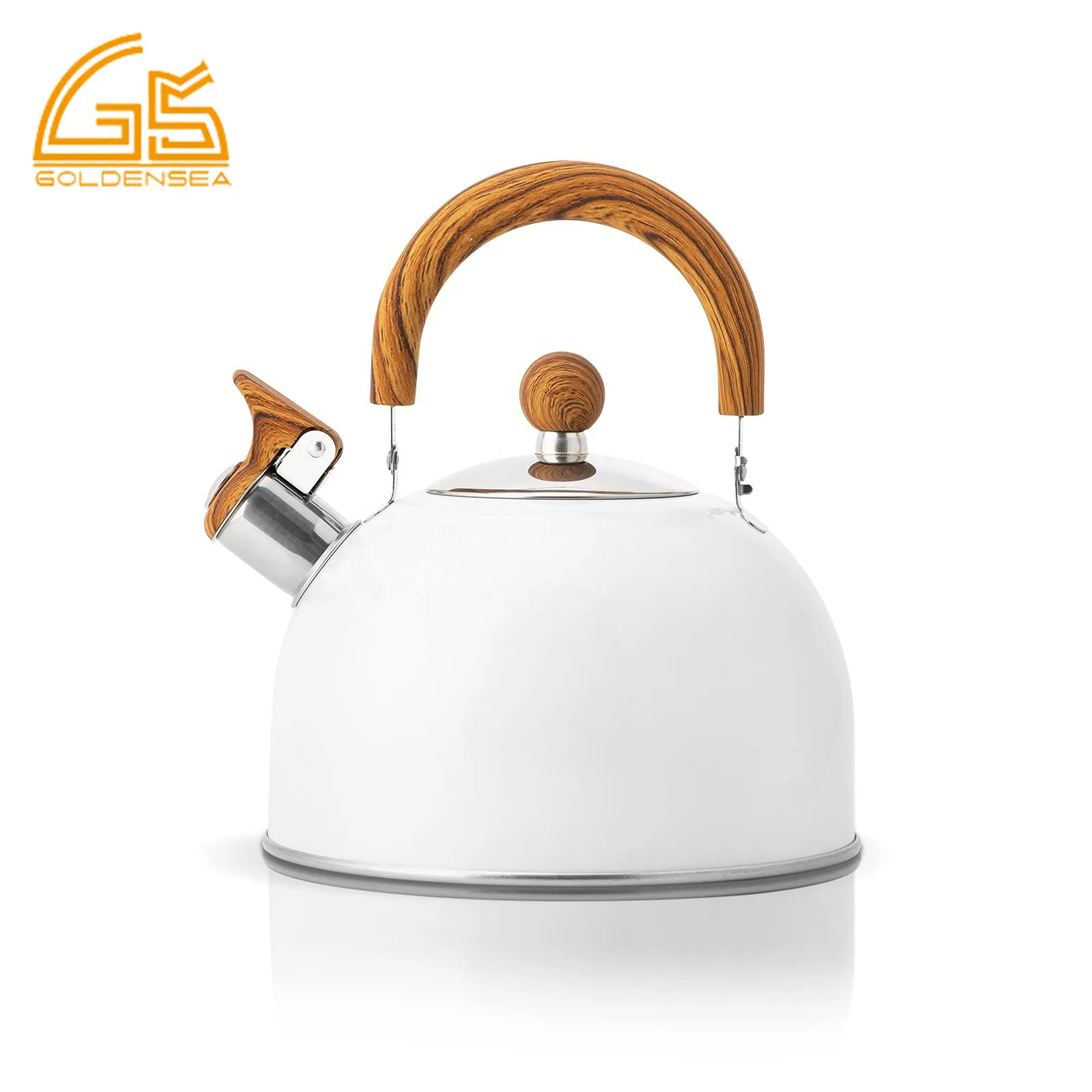 double jacketed hot tea whistling kettle stainless steel stove top kettle