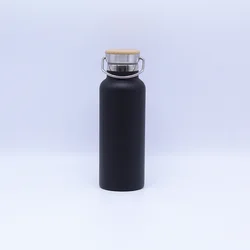 Personalized 500ml Bamboo Lid Steel Metal Lid Sports Bottle Stainless Steel Water Bottle