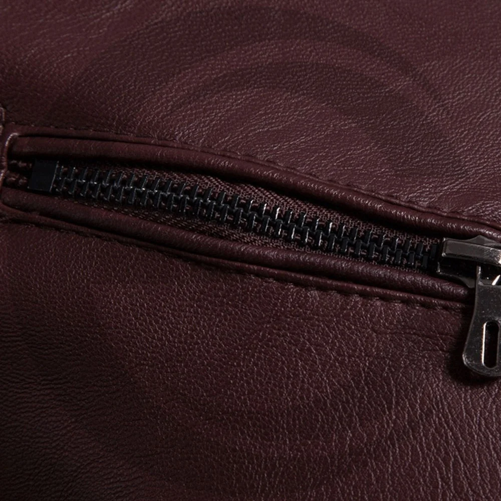 Men Slim Fit Leather Jacket Wholesale Plus Size Men Leather Jacket