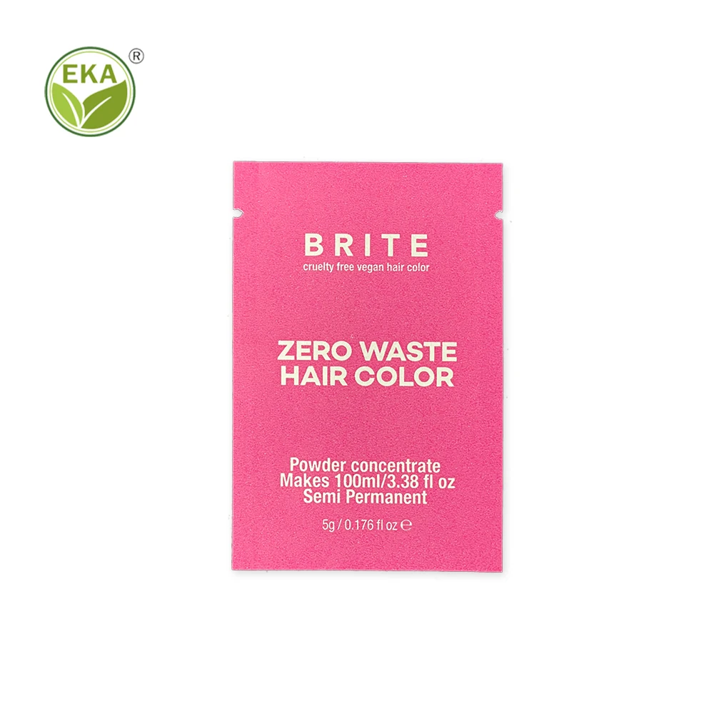 100% Biodegradable Kraft Paper Self-Sealing With Three Sides Plastic Hotel Toiletries Packing Pouch Cosmetic Sample Bag