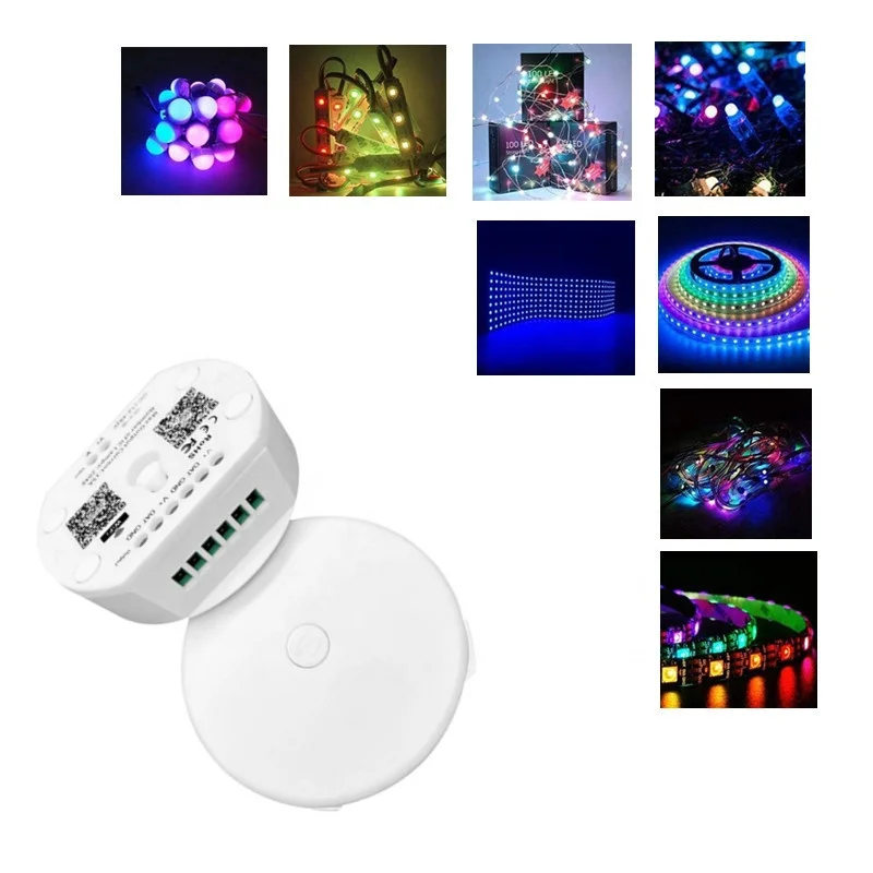 DIY Surplife App Wifi Smart SPI UFO LED Music Controller Dimmer Sound Control WS2812 Pixels LED Module Strip RGBIC Controllers