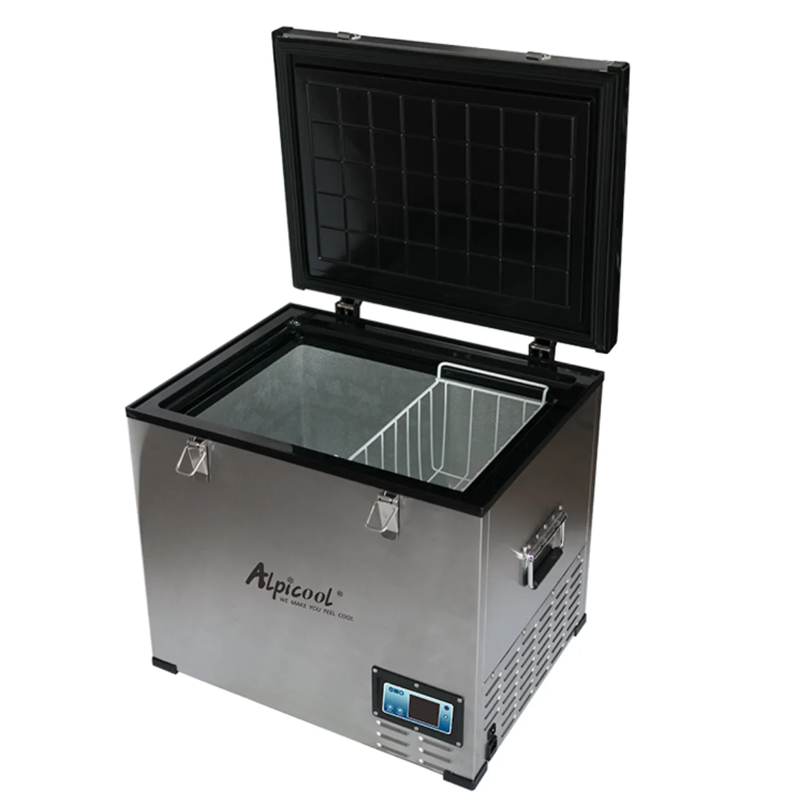 Portable Freezer BD45 45 Liters DC 12V 24V Car Refrigerator With Stainless Steel Case