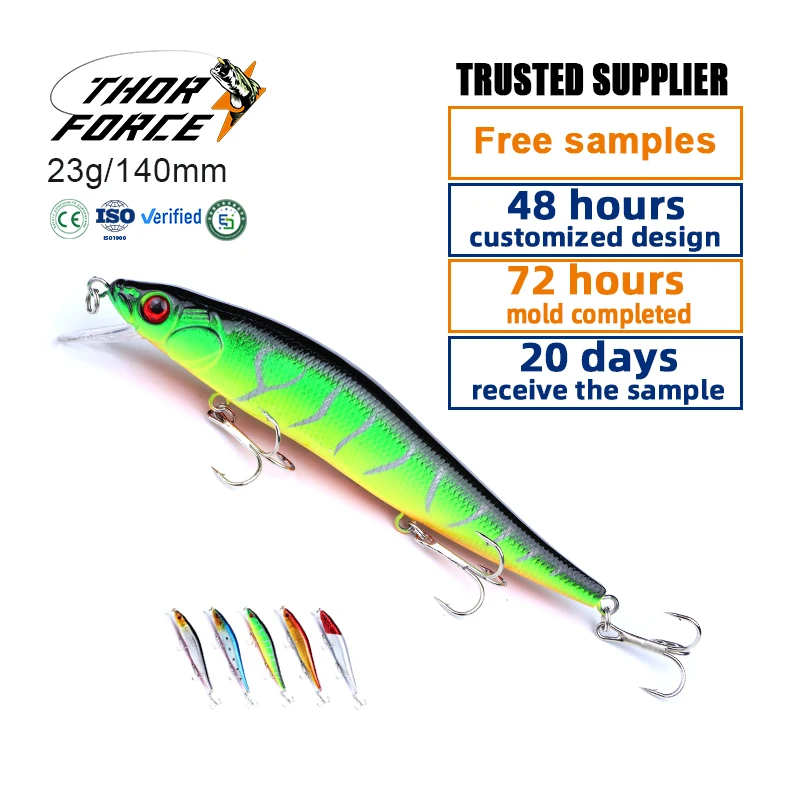 THORFORCE Artificial Fishing Lures 10g 88mm Hard Bait Bass Spearhead Fishing Bait Pesca Sinking Minnow