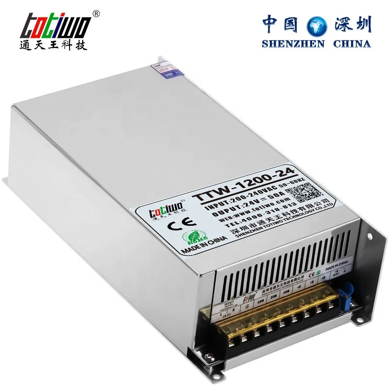 100-120Vac to DC12/15/18/20/27/30 volt 100/80/66/60/44/40 Amp 1200 Watt SMPS Industrial LED light switch power supply psu