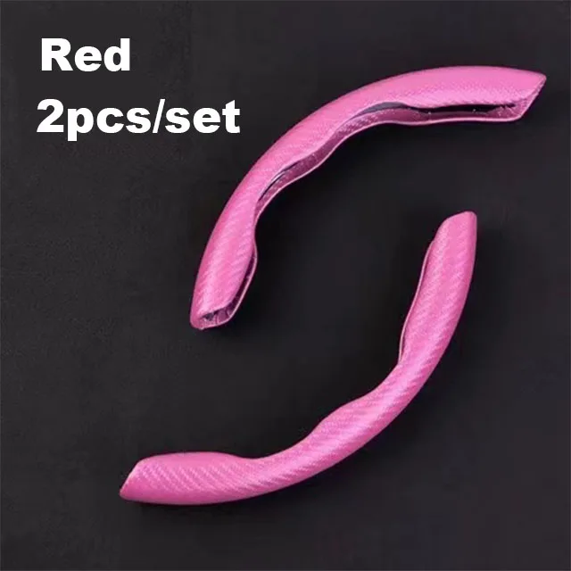 2021 New leather steering covers  luxury universal plastic design carbon fiber Fashion SUV car steering wheel cover