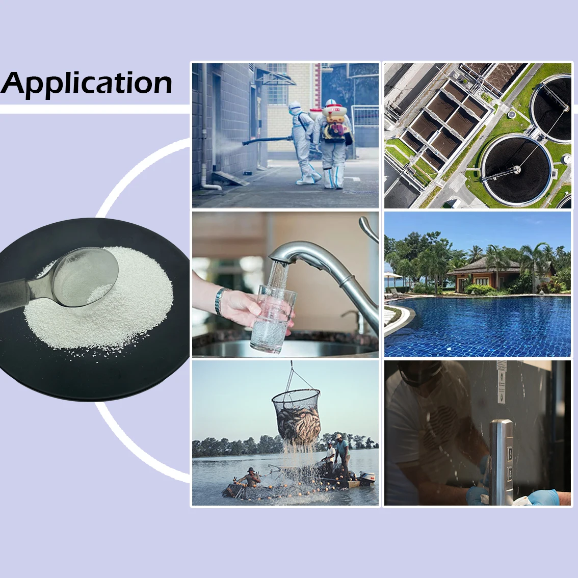 China Raise shrimp use SDIC 56% chlorine granules price