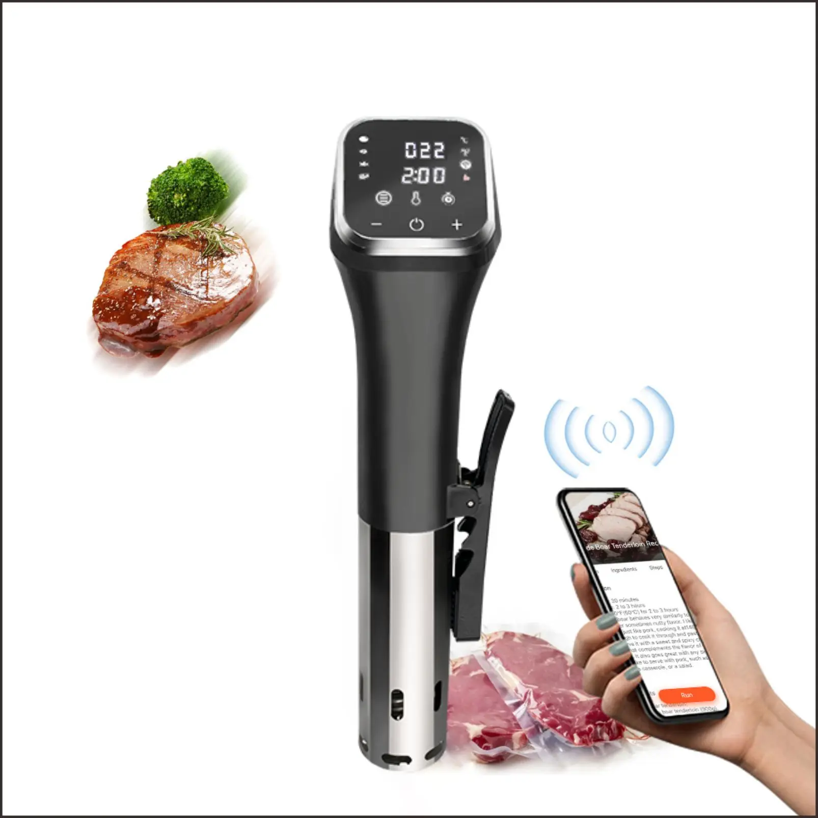 Custom logo thermometers electronic digital slow cookers and sous vide thermal kitchen Sous Vide Stick LCD Digital Timer