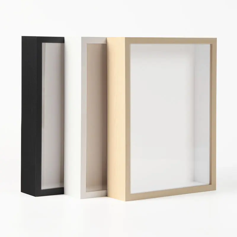 3d глубокая художественная рамка для картин коробка высушенные цветочные листья дерево МДФ теневая