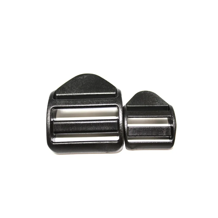 Plastic Slider Tri Glide Adjust Buckles Wider Style Backpack Straps Black