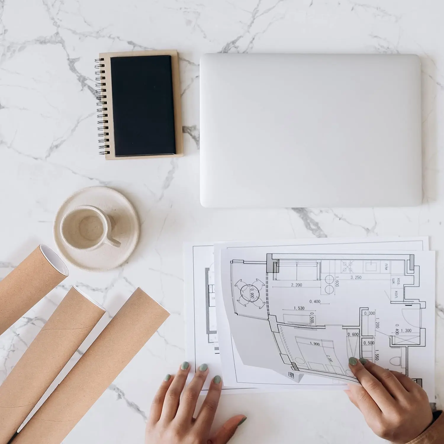 Biodegradable 1.5-2mm Brown Cardboard A3 Postal Tubes Poster Postage Artworks Paintings Documents Blueprints and End Caps