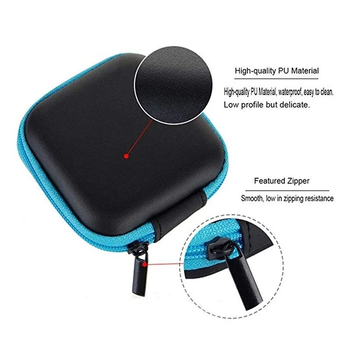 Custom Colorful Fashionable Carrying Storage Protective Travel Waterproof Hard EVA Case for Wire Earphone