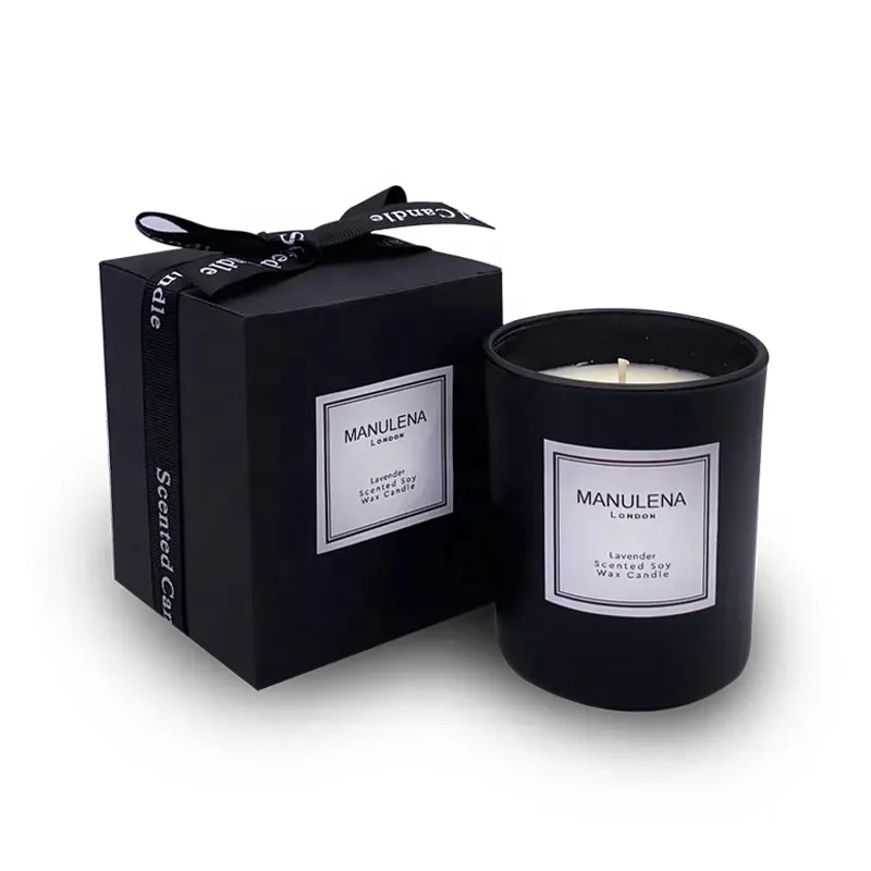 Wholesale Modern Luxury White Scented Soy Candles with Custom Labels Scented Candles with Wooden Lid and Gift Box