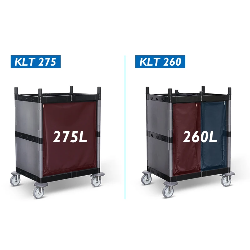 Plastic housekeeping room attendant maid cart service trolley laundry linen cleaning trolley for hotel hospital