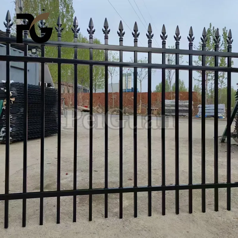 Europe New Design Decoration Garden Galvanized Wrought Iron Fence Spike Metal Fence