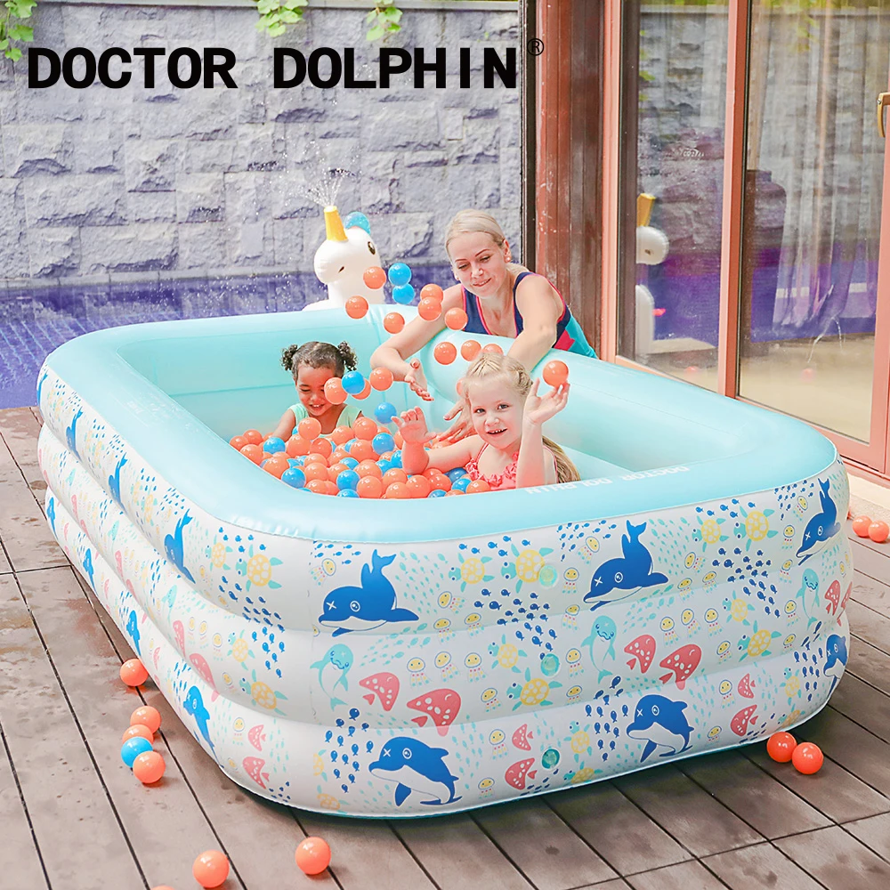 Doctor Dolphin Factory PVC Summer Outdoor Ground Portable Water Games Toy Family Kid Pool Inflatable Swimming Pool