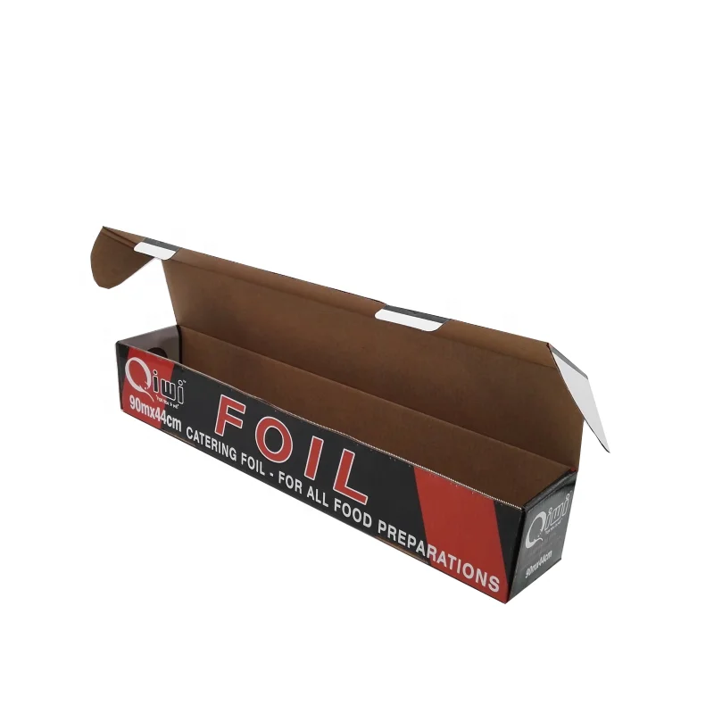 Wholesale custom logo food pack aluminum foil paper packaging boxes plastic wrap box
