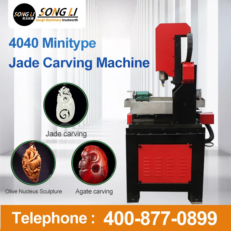 small portable cnc jade carving machine with rotary device 3d stone cutting tools 4040 marble engraving machinery