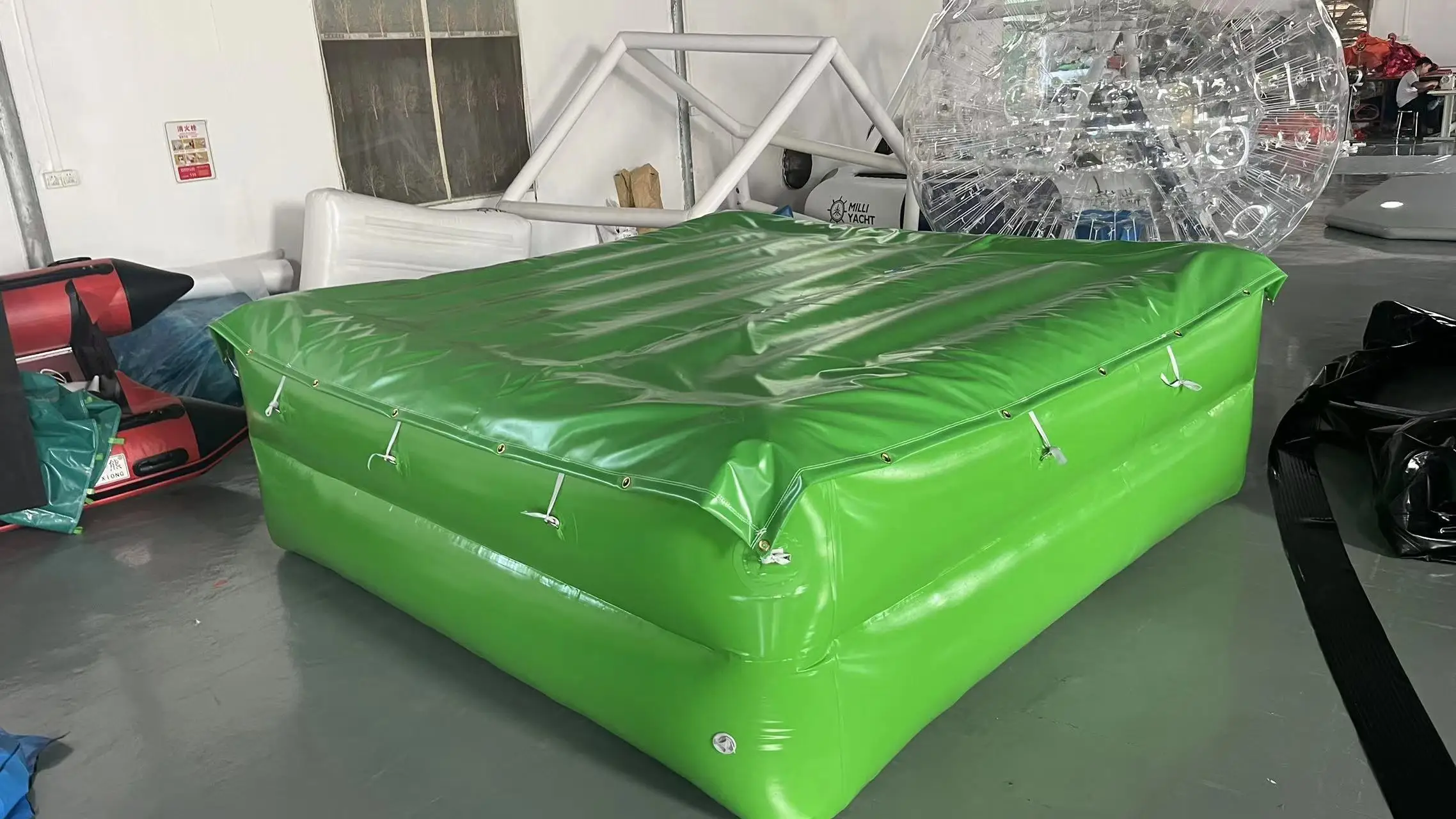 3*3M air tight firefighting inflatable rescue cushions/ safety air cushion with cover for athletics high jump competition