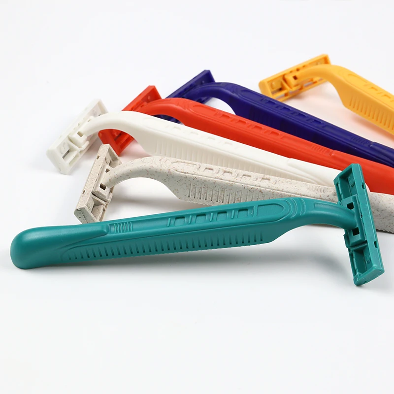 Factory Price Yellow Disposable Shaving Razor Double Blade Disposable Razor for Hotel Airplane Travel