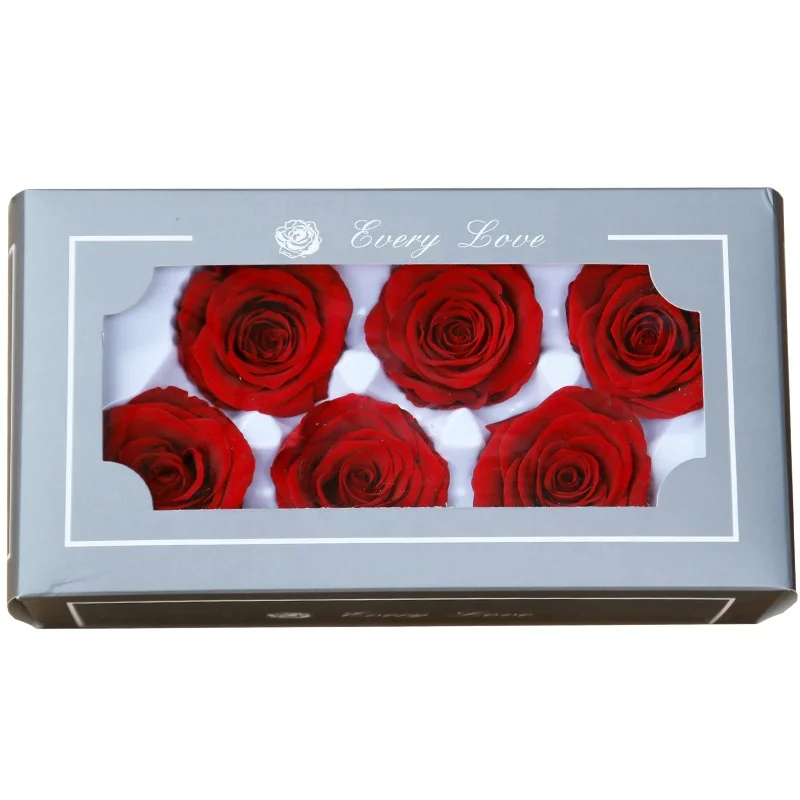 
A Grade Best Quality 5-6CM Rose Head Fresh Preserved Forever Eternal Roses With Low Price 
