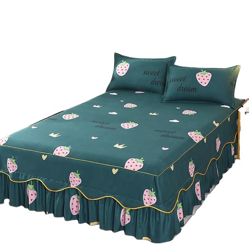 150cmx200cm 180cmx200cm 200cmx220cm 200cmx220cm Floral Fitted Bed Cover Skirt