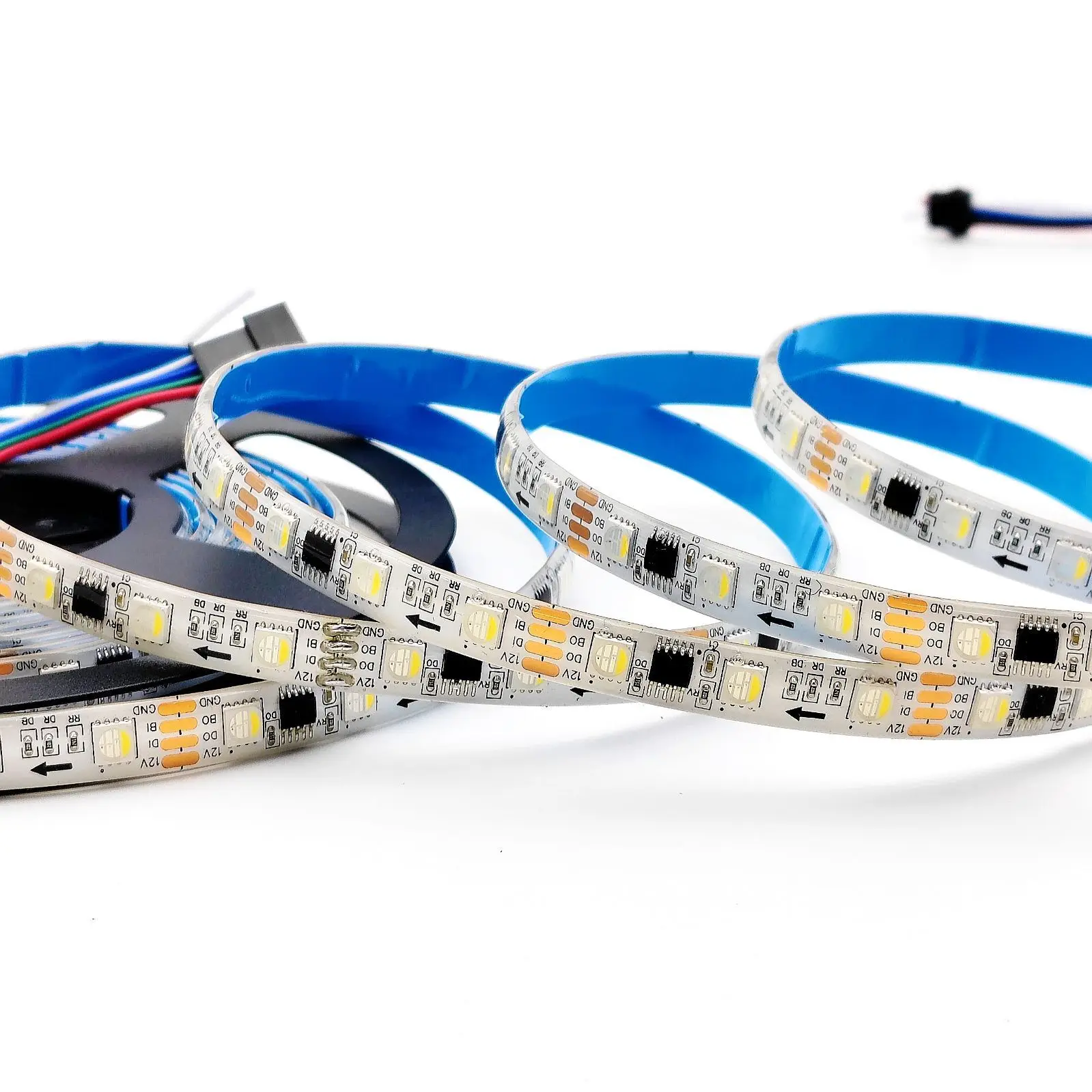 Programmable Addressable Pixel Rgb Led Lights 12v Ws2811 16704 IC 5050 RGBW 60LEDs/m 10mm Width IP20 IP65 Led Light Strip