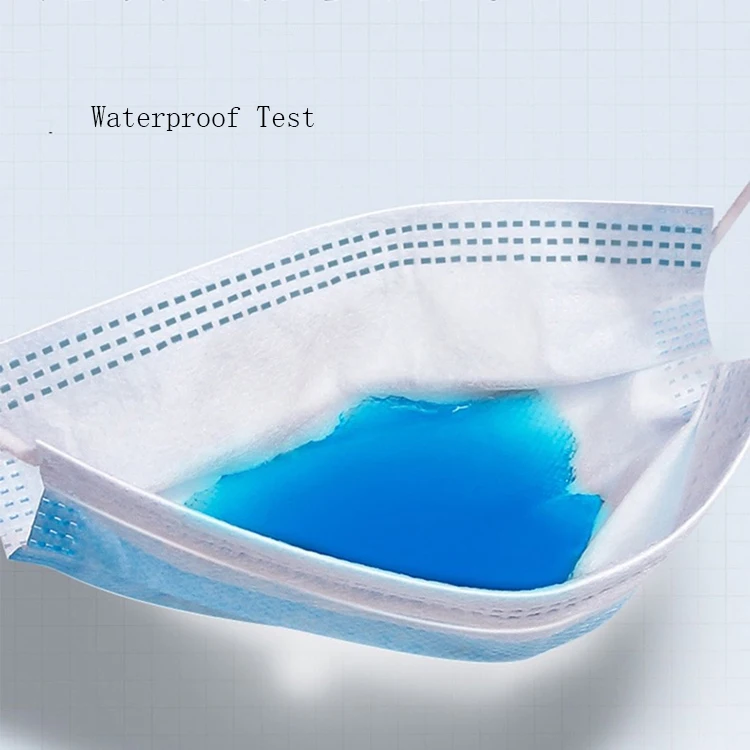 Customized color disposable Nonwoven earloop single use waterproof face mask