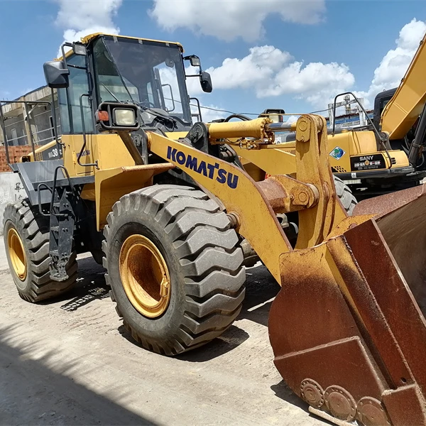Б/у гидравлический колесный погрузчик Komatsu WA380 5 тонн фронтальный Колесный WA320 WA350 WA470 низкая цена распродажа
