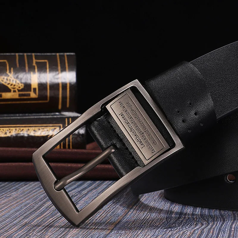 New Arrival Imitation Leather Belts Mens Pin Buckle In High Quality Genuine Luxury Leather With