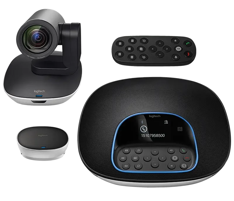 New Logitech GROUP Video Conferencing System CC3500E with Optional Extension Microphone