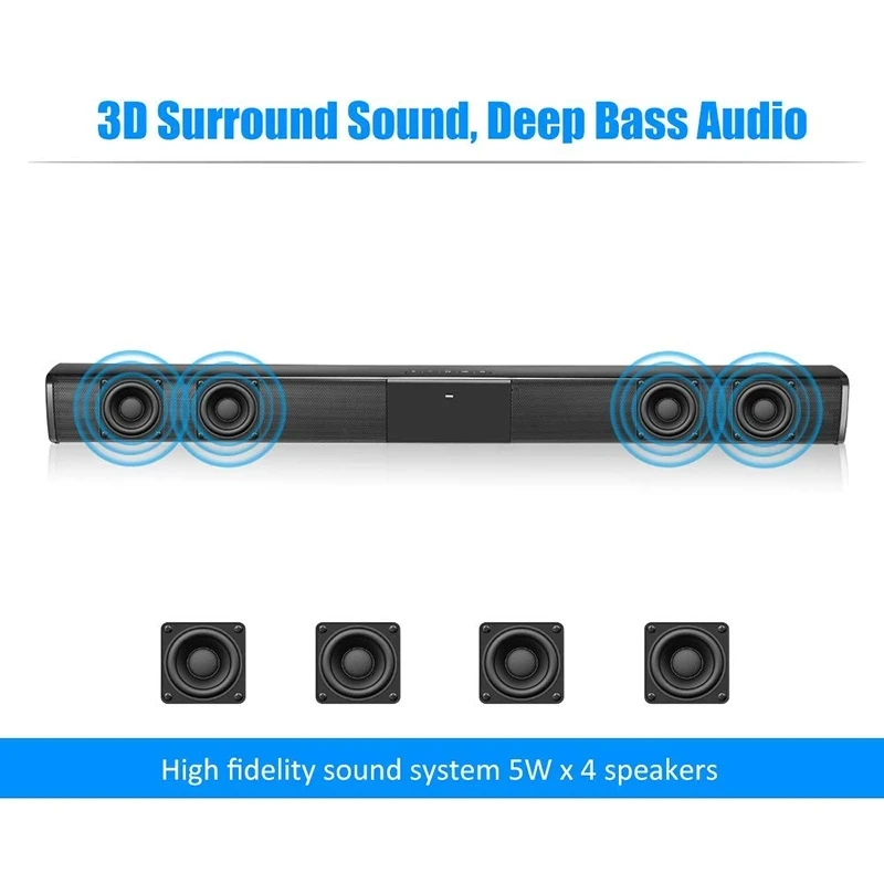 
2021 New Trending 3d Surround Sound Stero Family Speaker Blue Tooth Soundbar Speaker For Tv/phones/mp3 