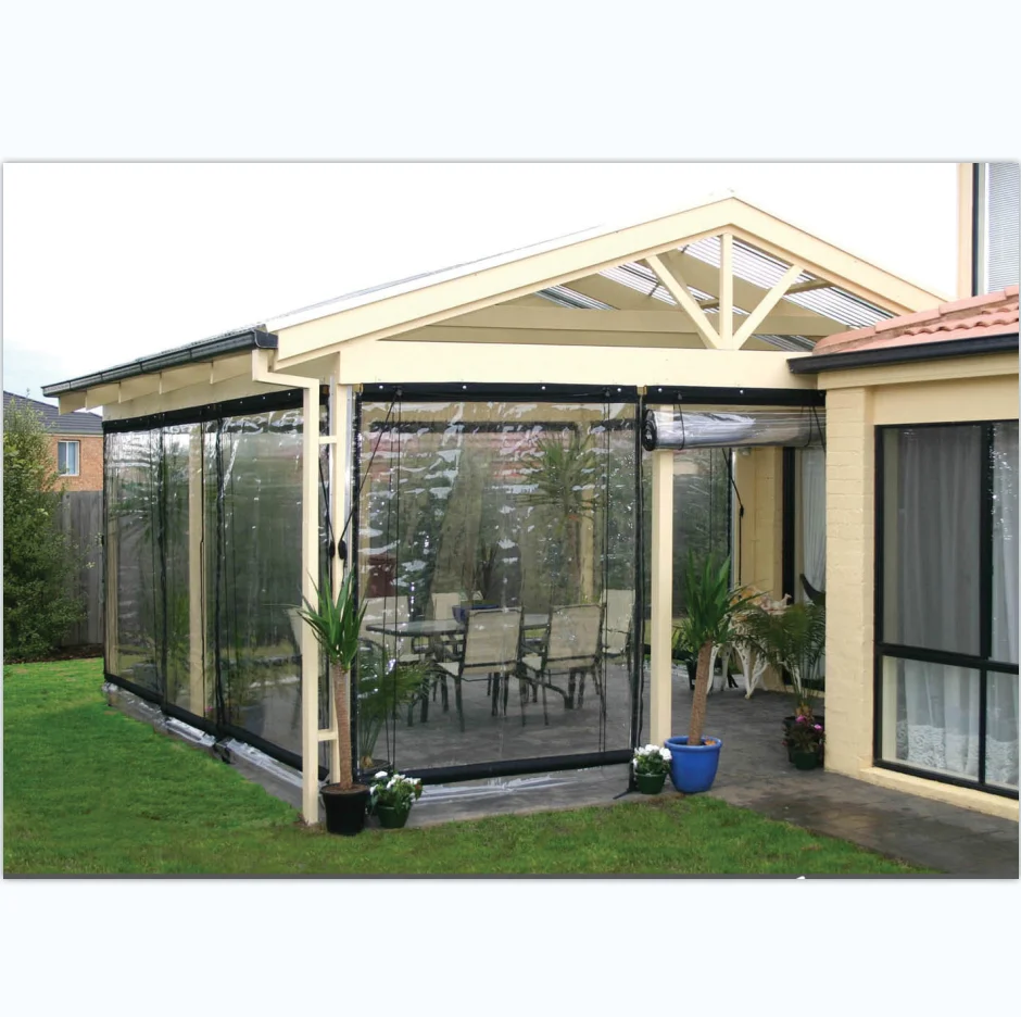 Наружные водонепроницаемые шторы для внутреннего дворика, прозрачные шторы из ПВХ