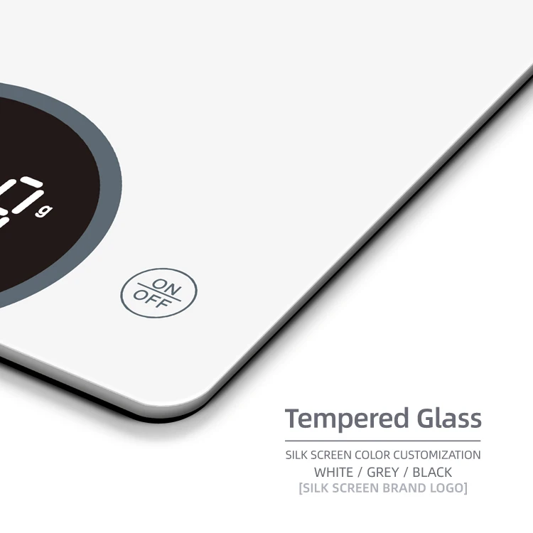 Custom 5 KG 10KG LED Display Glass Digital Weight Scales Electronic Kitchen Food Weighing Scale
