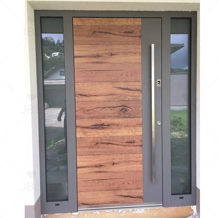 Luxury Design Stainless Steel Entrance Door Exterior Security Front Aluminum Pivot
