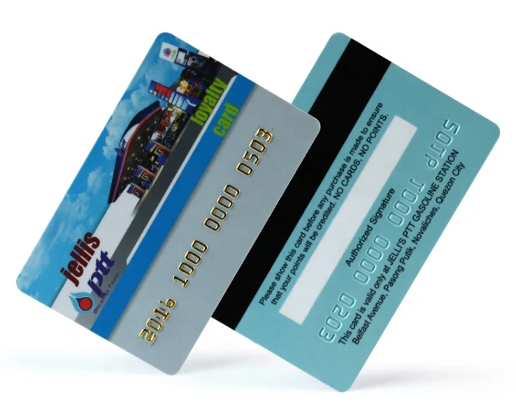 custom full color 2 sides PVC plastic gift card with variable QR code In black magnetic stripe