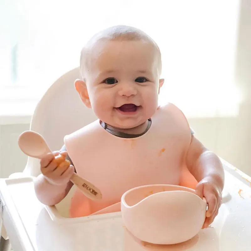 
Food Grade Baberos De Silicona Product Soft Waterproof Baberos Bebe Washable Silicone Baby Bib 