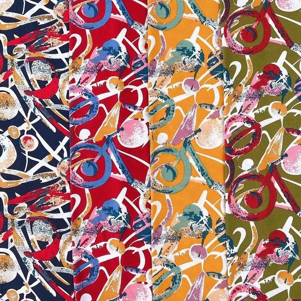 Wholesale New Fabric Printer Digital Printing custom flower clothing fabric 100% Rayon