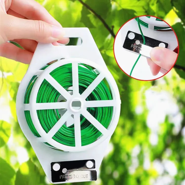 Пвх скрученные стяжки с резаком для кабеля с пластиковым покрытием, металлическая стяжка, садовая проволока