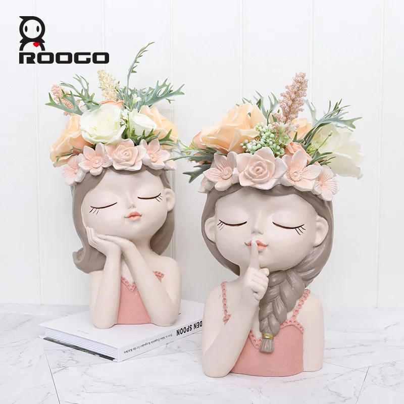 Roogo новый дизайн полимерные большие сказочные горшки для дома и сада цветов красивые растений-суккулентов