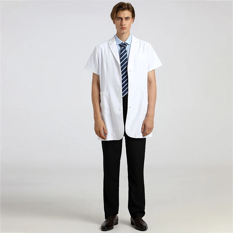 Custom Print 100% Cotton Chemical Science Lab Hospital Uniforms Medical Women White Doctor Coat Lab Coat For Man