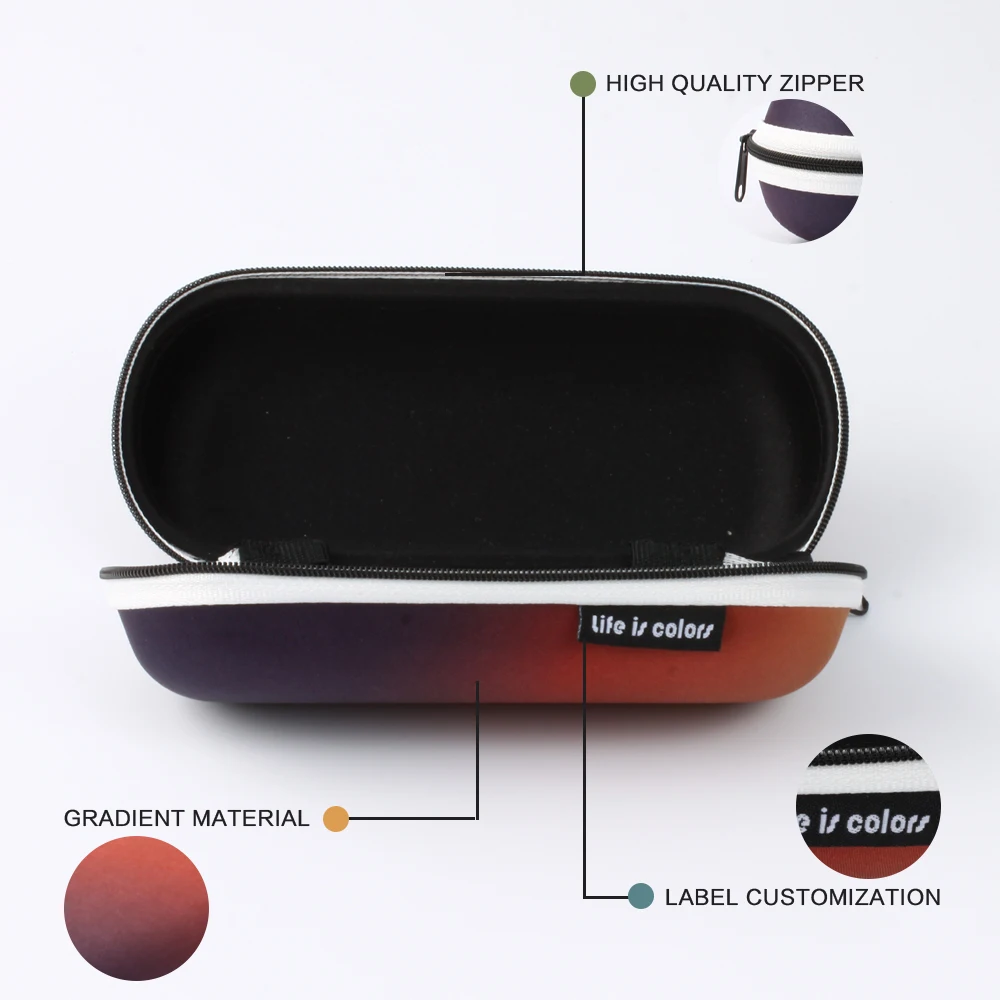 Eva Box Forvision High Quality Fabric Zipper EVA Cases sunglasses case sunglasses packaging box