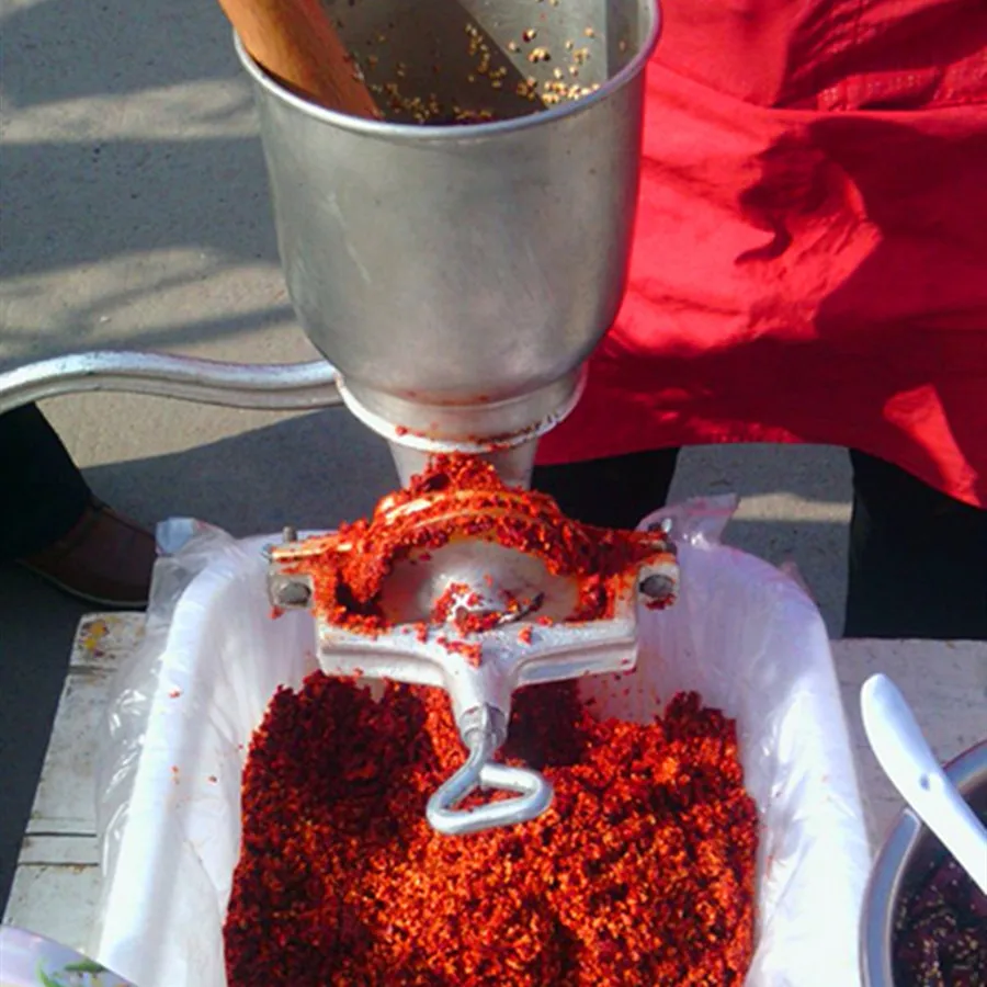 Hand operating grain corn mill grinder manual maize flour milling machine