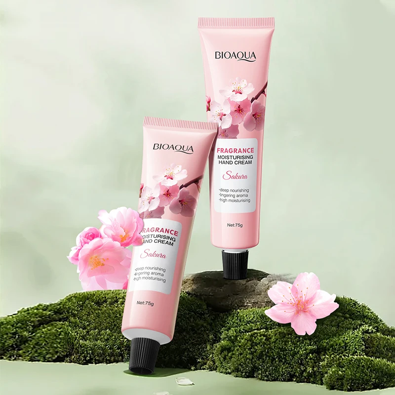 Корейская частная этикетка BIOAQUA Sakura увлажняющий мини-крем для рук лосьон органический питательный уход за кожей отбеливание против растрескивания