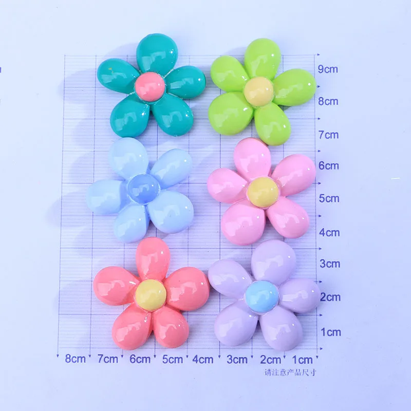 Size Plum Blossom DIY solid color resin homemade phone case material pack resin ornaments accessories hair clip head