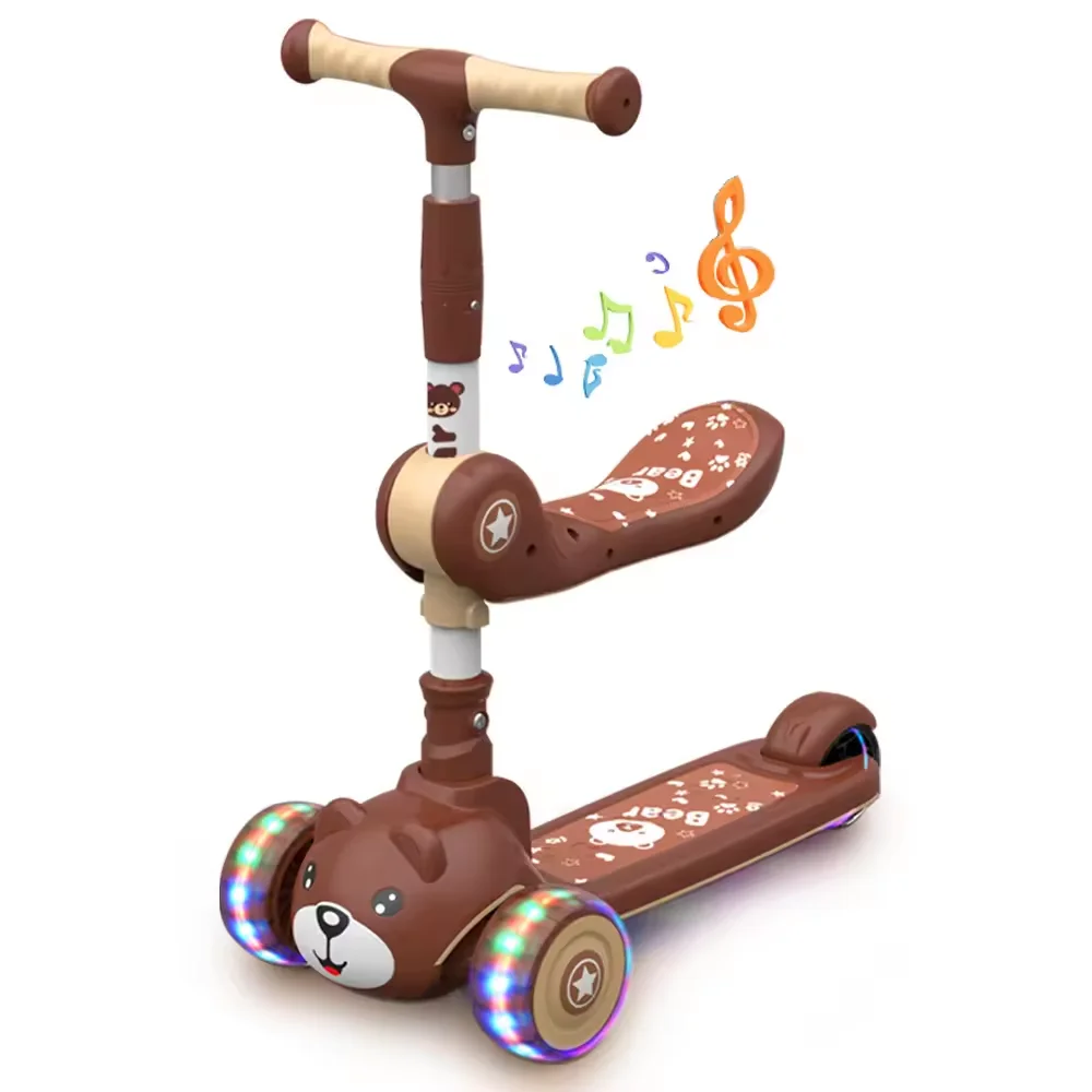 Hot Selling Luggage Scooter Kids Pulled Wheel Kick Toy Scooter Baby Adjustable Children Foot Scooter Or 2-8 Year Kids