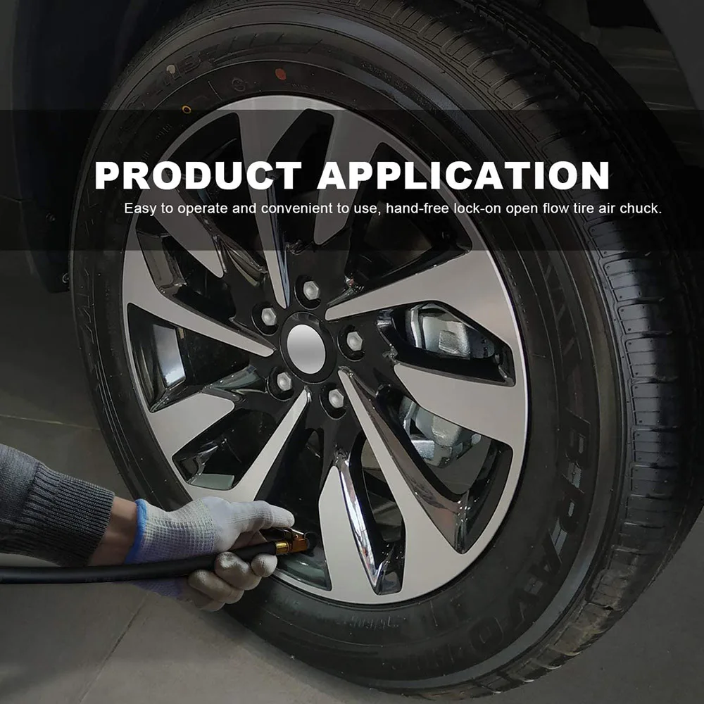 6mm  8mm tire valve inflation brass air chuck with clip, tire chuck hose end with for hose repair