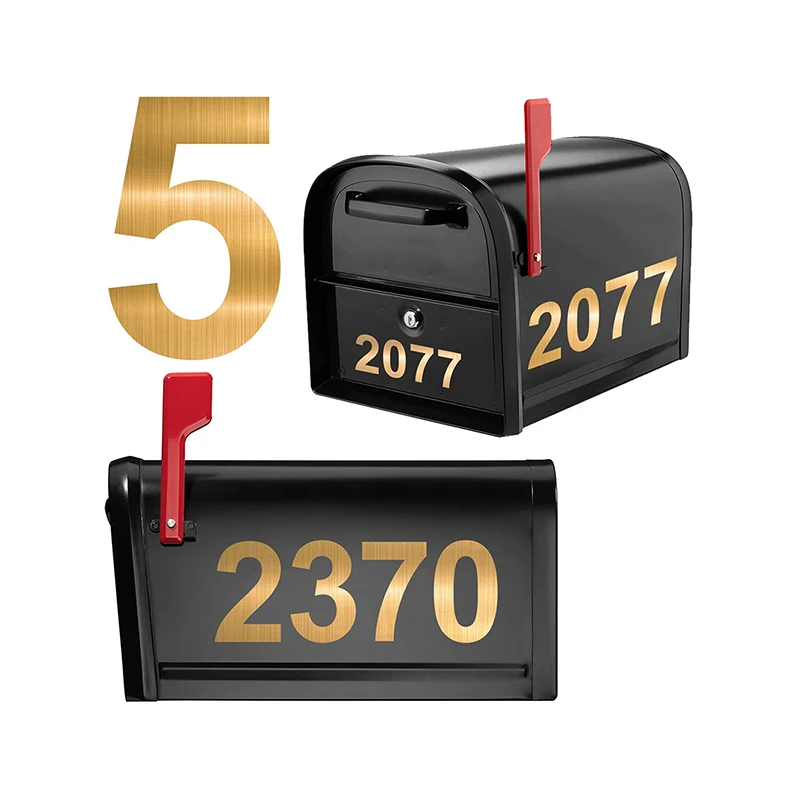 Китайский завод в наличии три размера пользовательские цифровые светоотражающие наклейки клейкая идентификационная наклейка на почтовый ящик светоотражающая этикетка