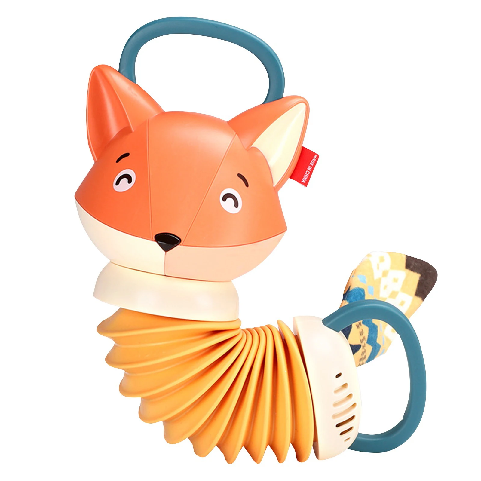 Cute fox shape accordion baby instrument comfort toy Music Enlightenment Multiple Sound effects Hand Exercise for Children Gift